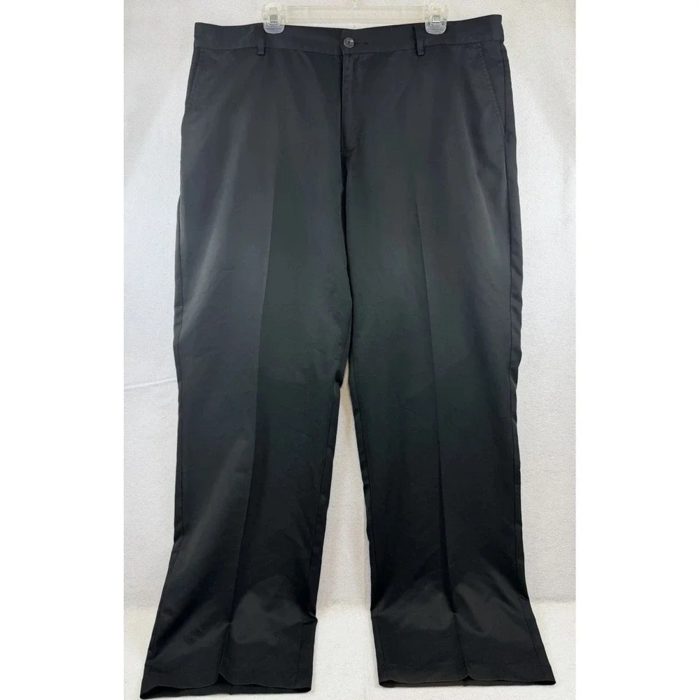 Adidas Mens Climalite Black Golf Pants 38x32 AE7002 Performance Moisture Wicking